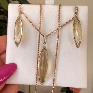 14k necklace and earrings set